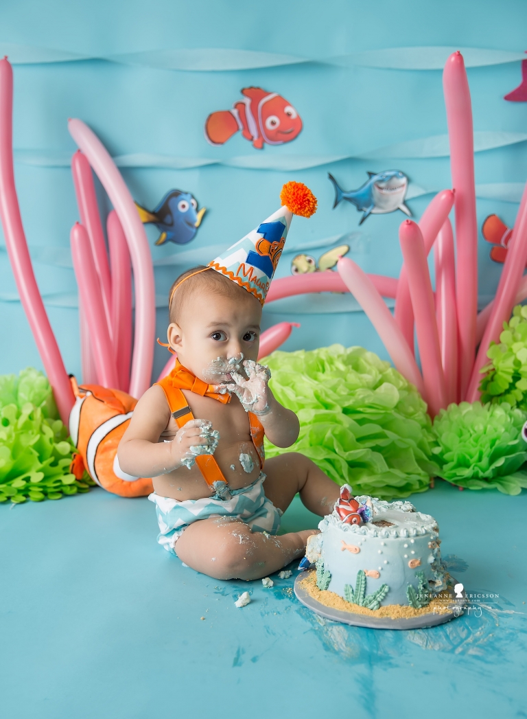 M’s nemo cakesmash – Santa Rosa Cake Smash One year photographer ...